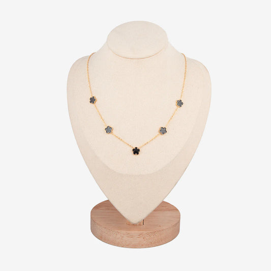Collier Multi-Fleurs – Acier Inoxydable