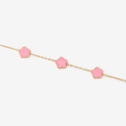 Bracelet Multi-Fleurs – Acier Inoxydable