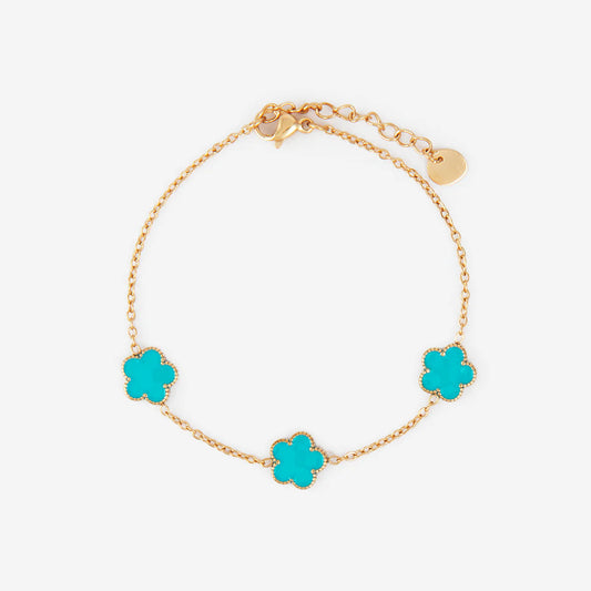 Bracelet Multi-Fleurs – Acier Inoxydable
