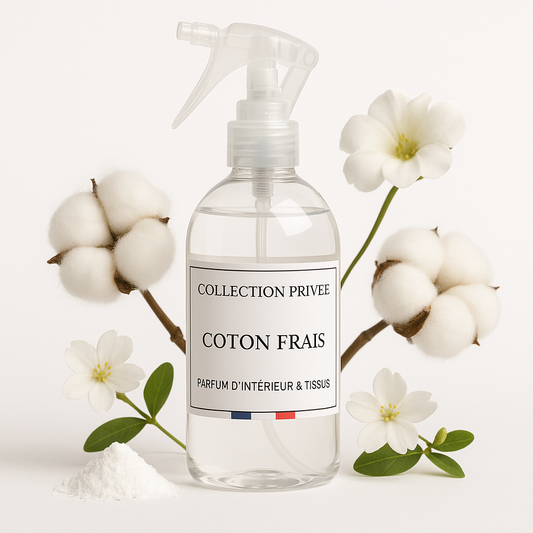 COLLECTION PRIVÉE
COTON FRAIS
PARFUM D’INTÉRIEUR & TISSUS